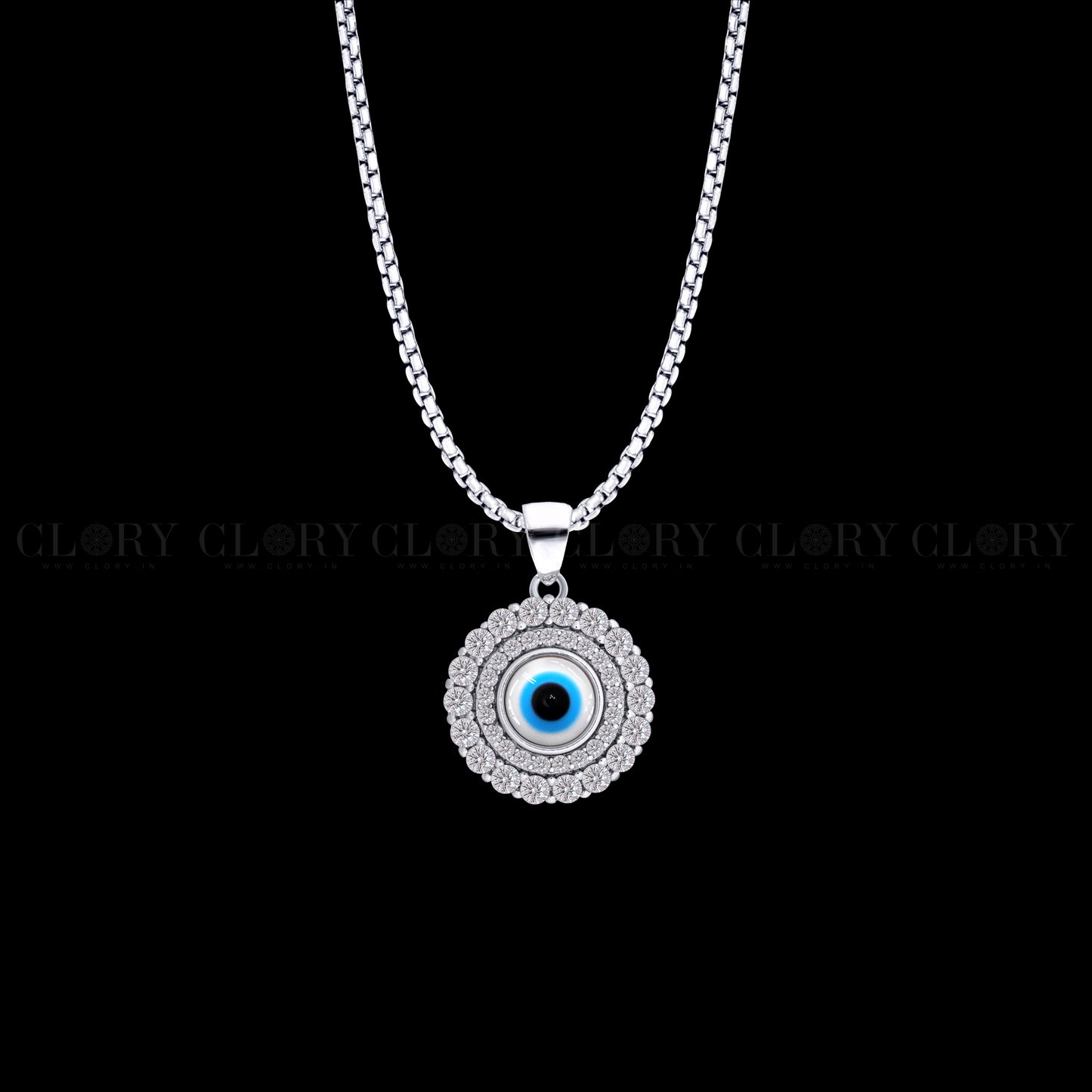Evil eyes pendant with CZ stone