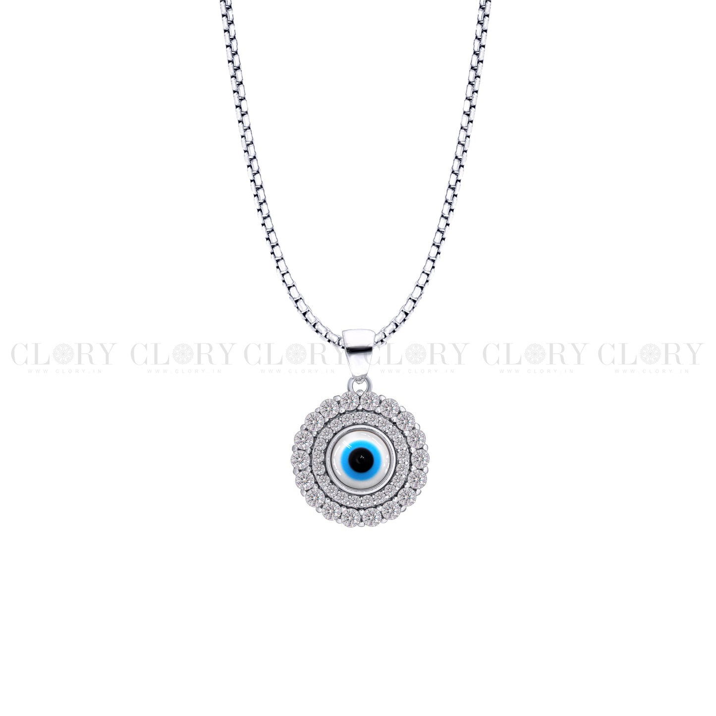 Evil eyes pendant with CZ stone