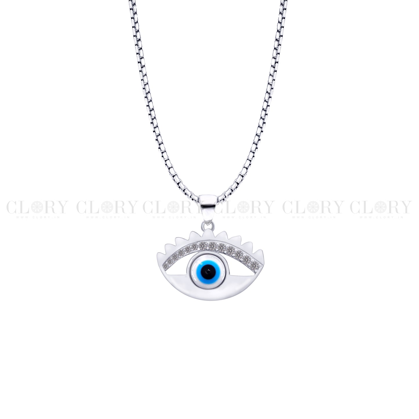 Evil eyes pendant with CZ stone