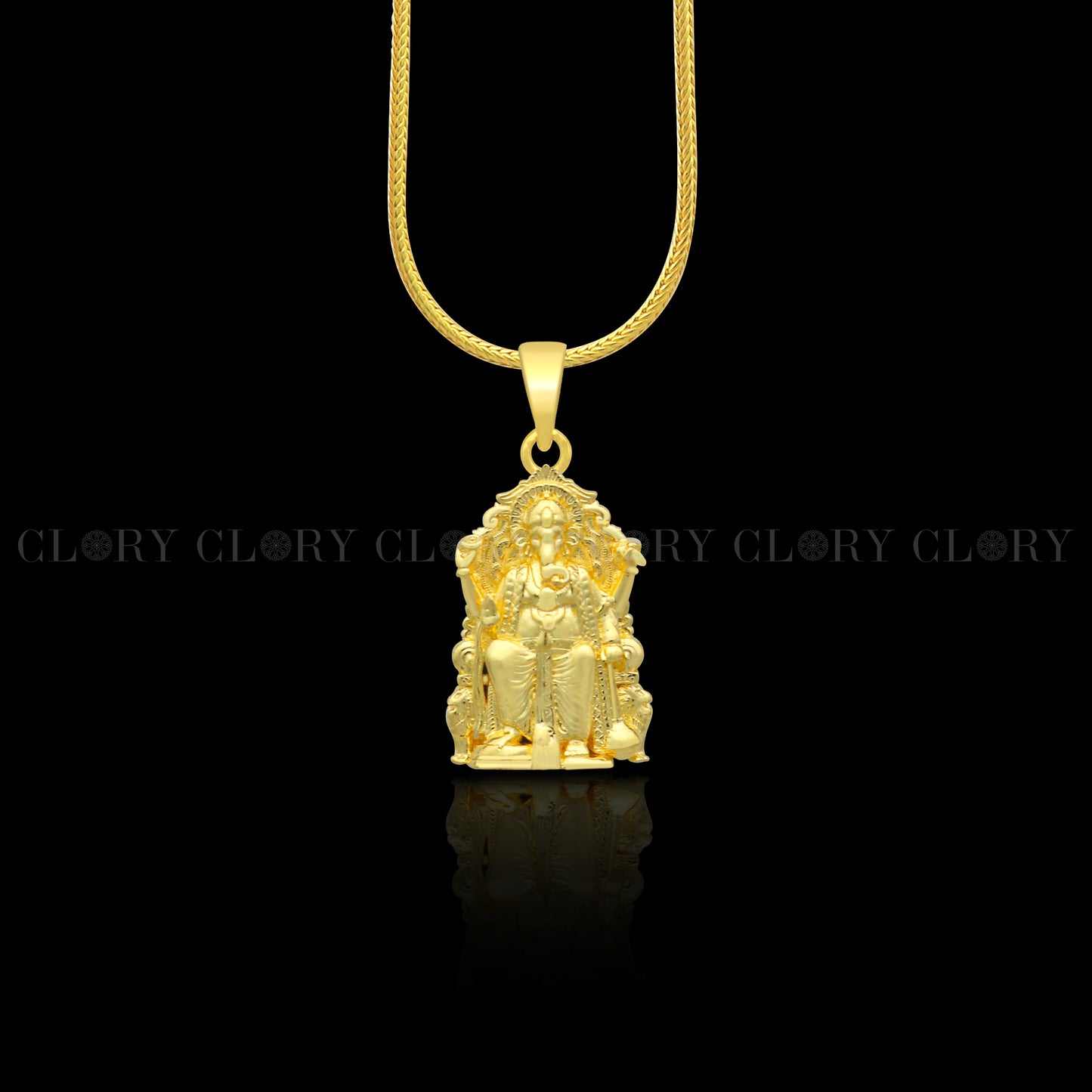 Lord Ganesha divine gold polished pendant