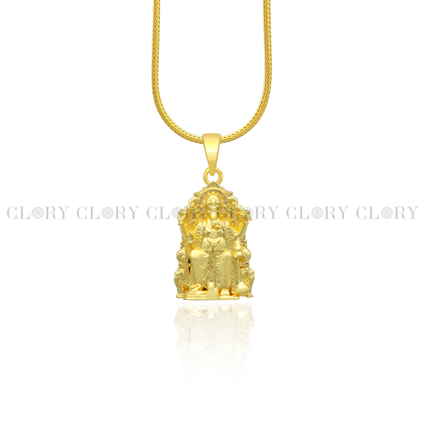 Lord Ganesha divine gold polished pendant