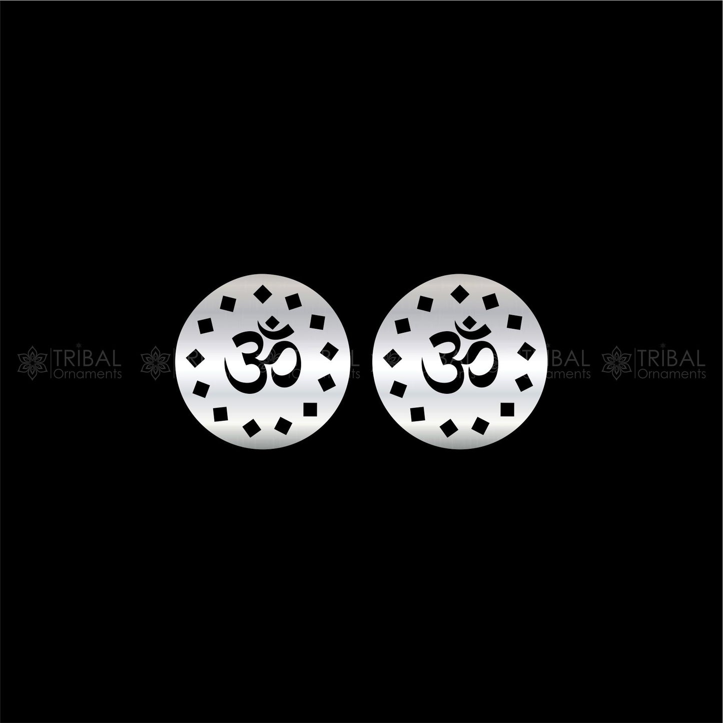 Aum shiva mantra stud earring