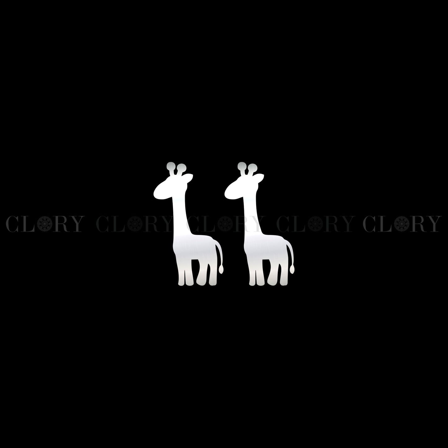Giraffe design stud earring
