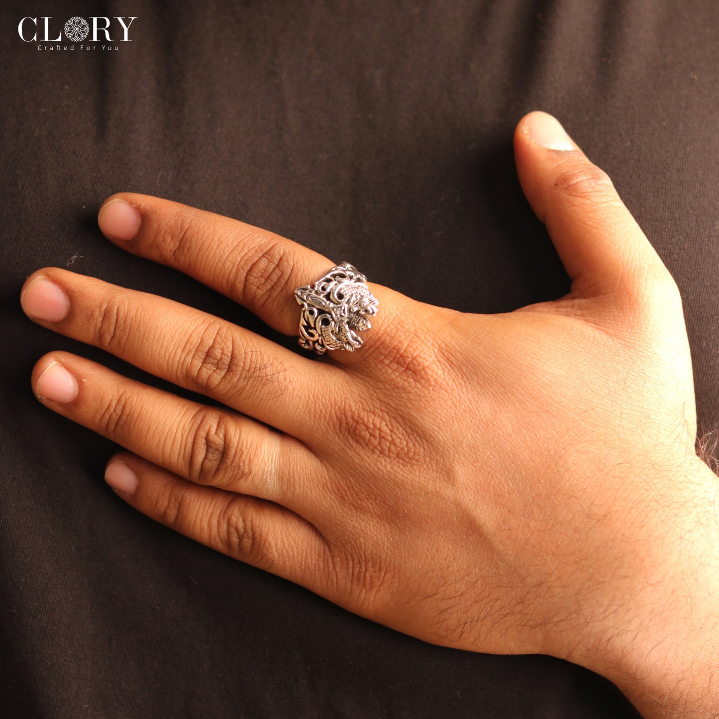 Heavy kingram design men's ring