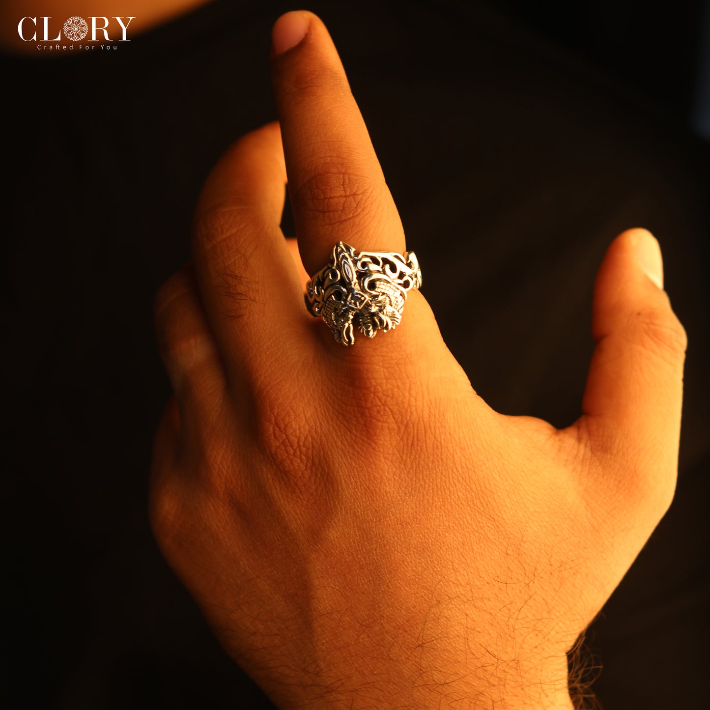 Heavy kingram design men's ring