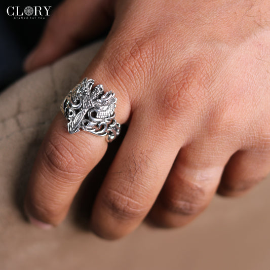 Heavy kingram design men's ring