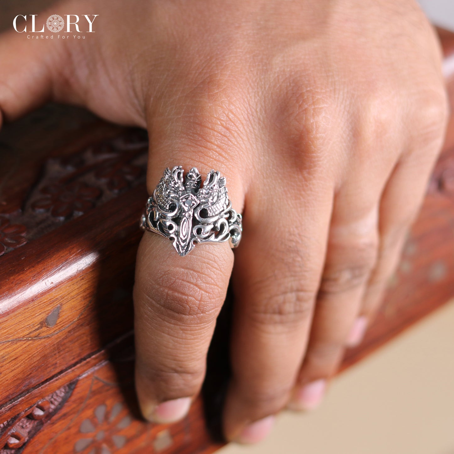 Heavy kingram design men's ring