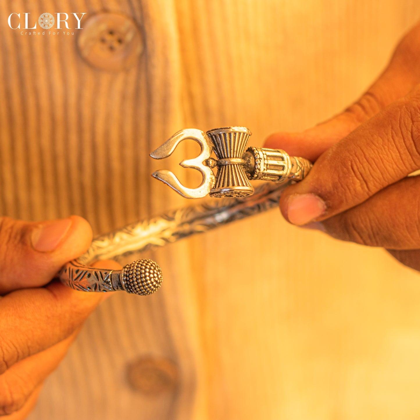 Lord Shiva trident cuff kada