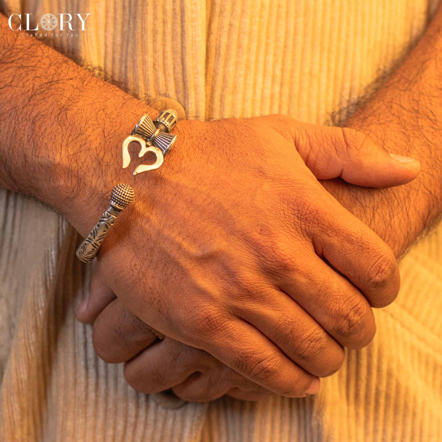 Lord Shiva trident cuff kada