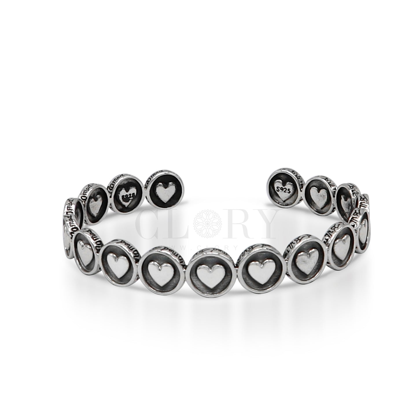 Heart shape design Bangle cuff bracelet kada,