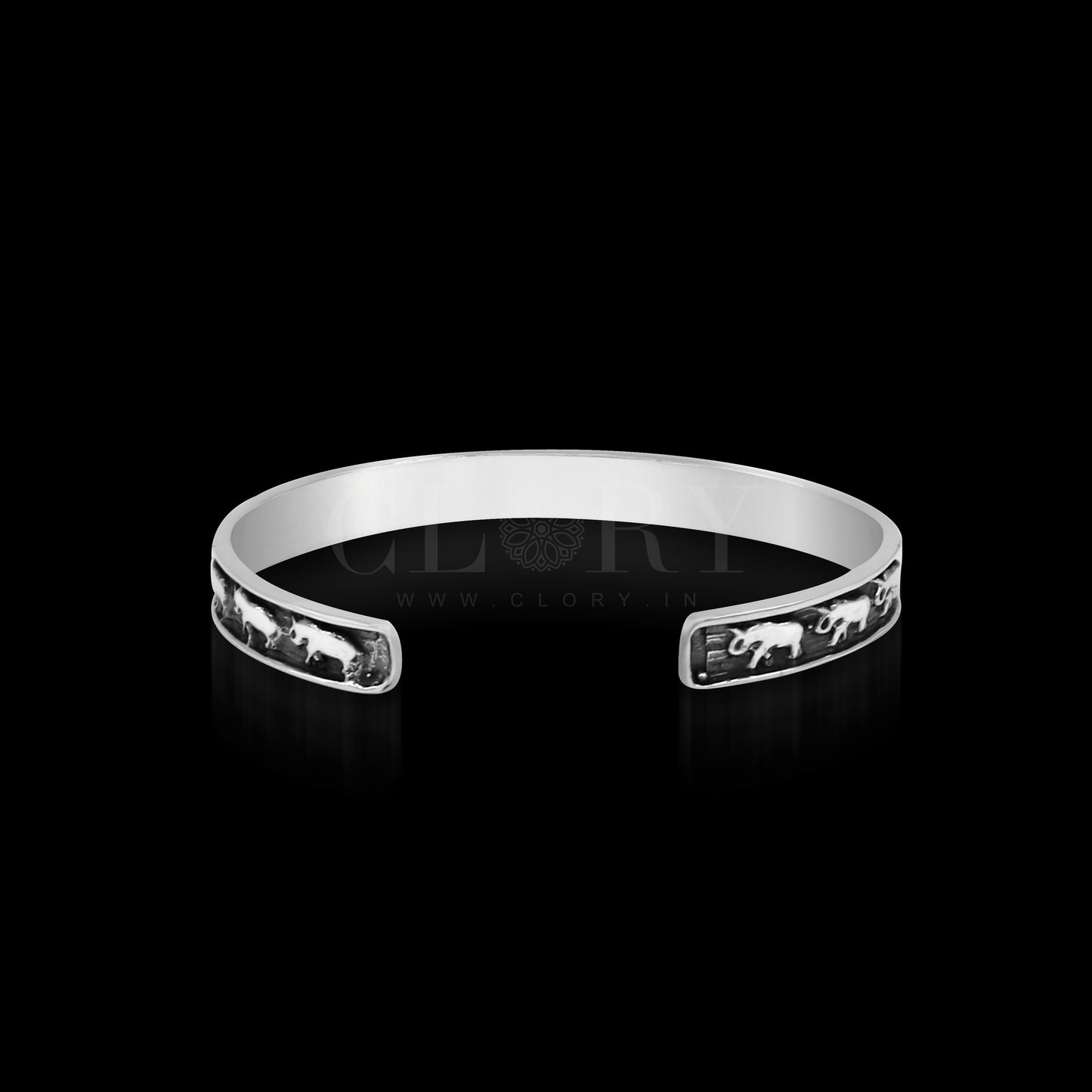 Elephant design cuff bracelet
