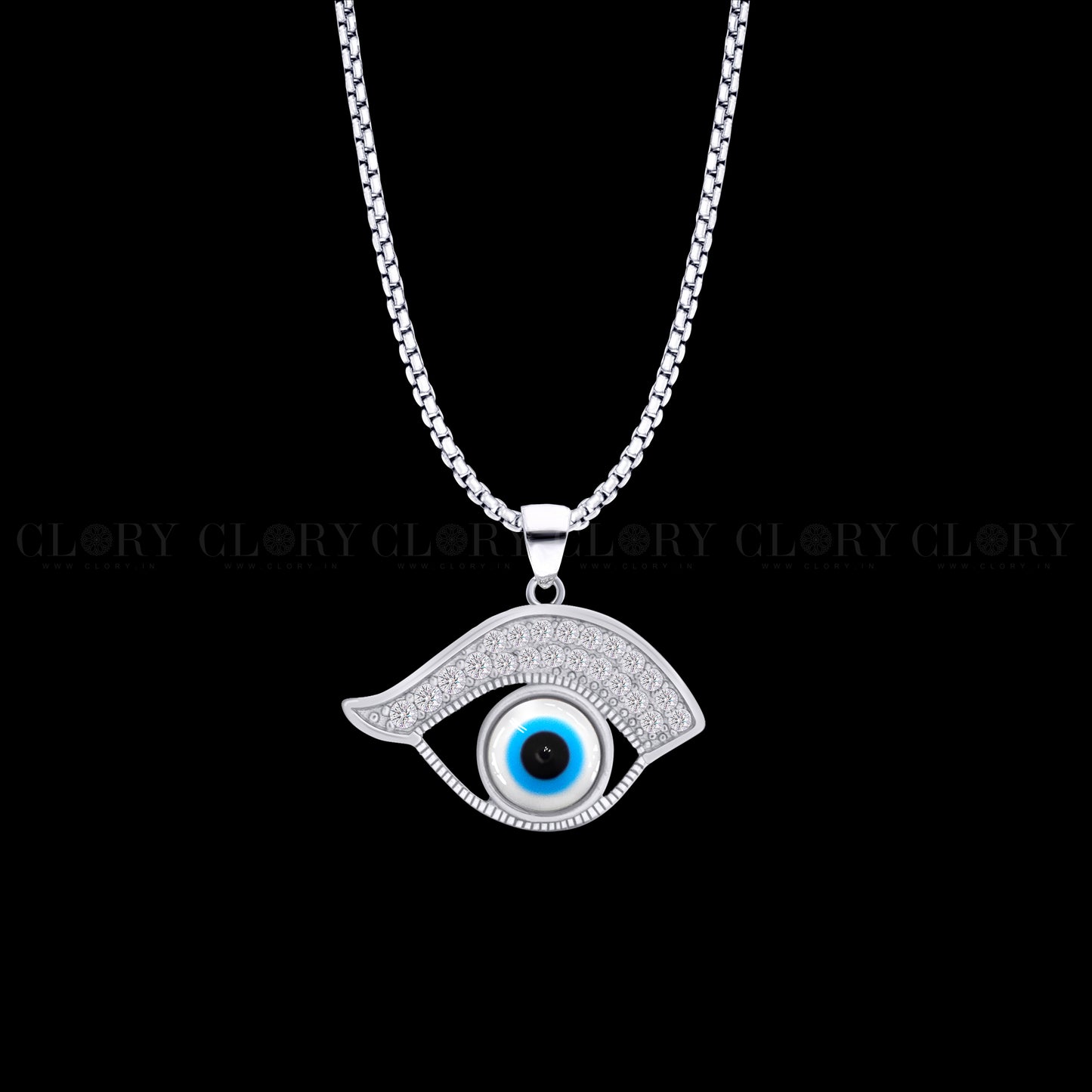Evil eyes pendant with CZ stone