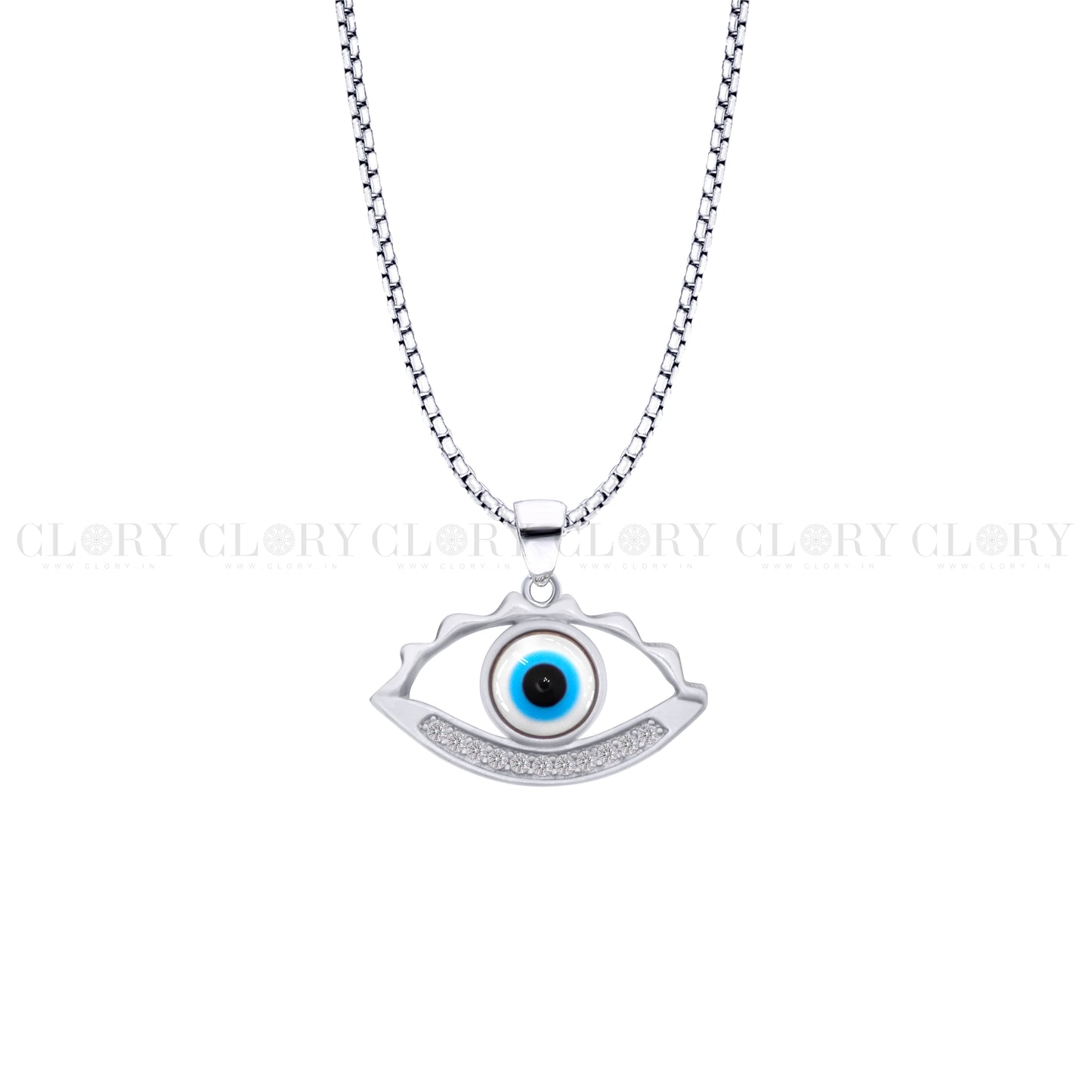 Evil eyes pendant with CZ stone