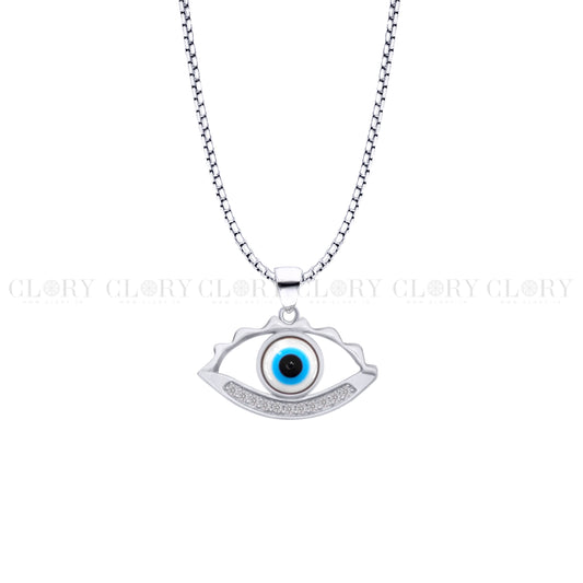 Evil eyes pendant with CZ stone