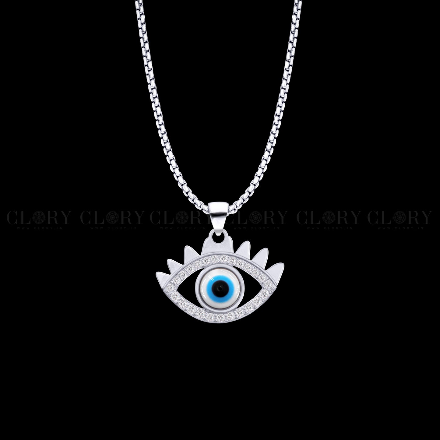 Evil eyes pendant with CZ stone
