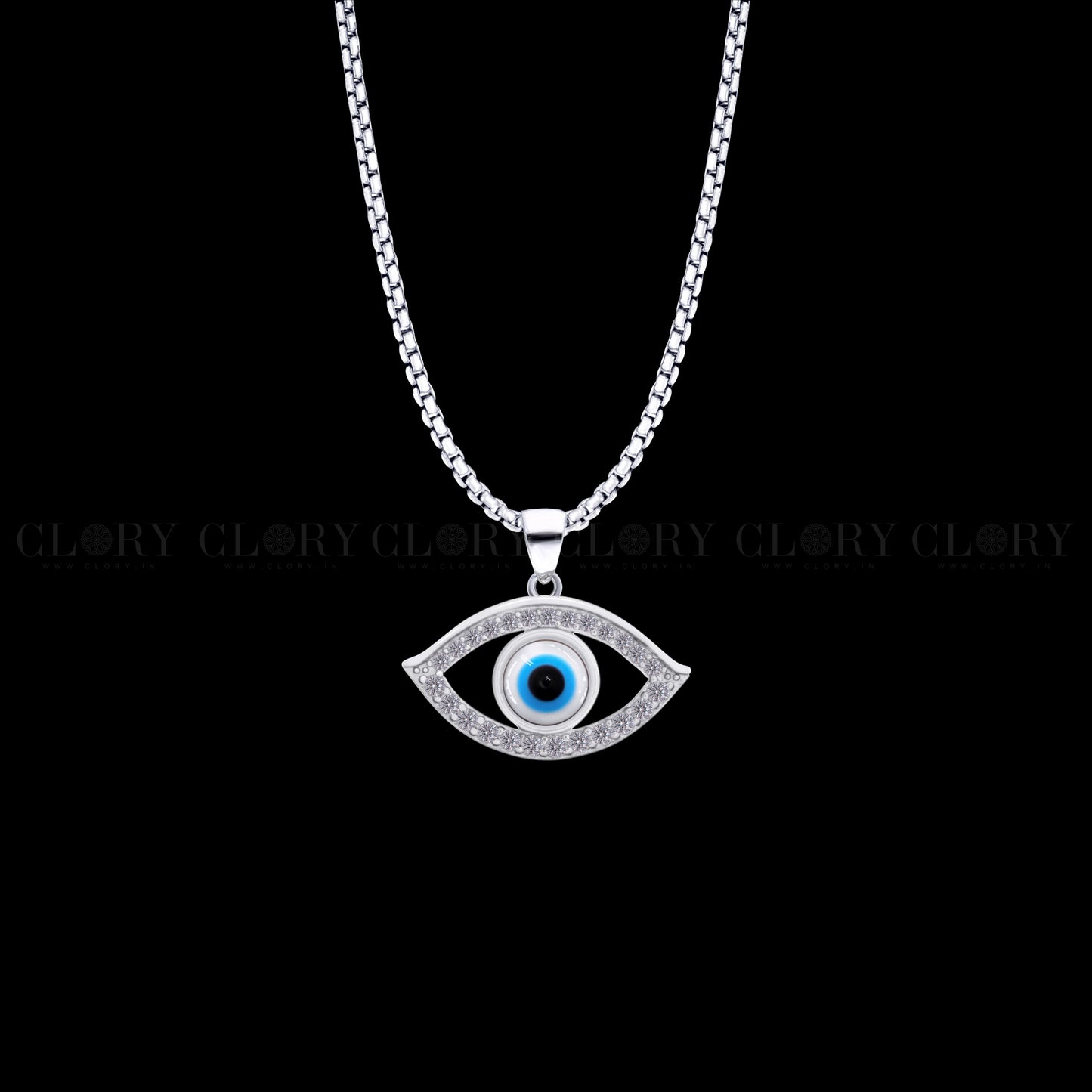 Evil eyes pendant with CZ stone