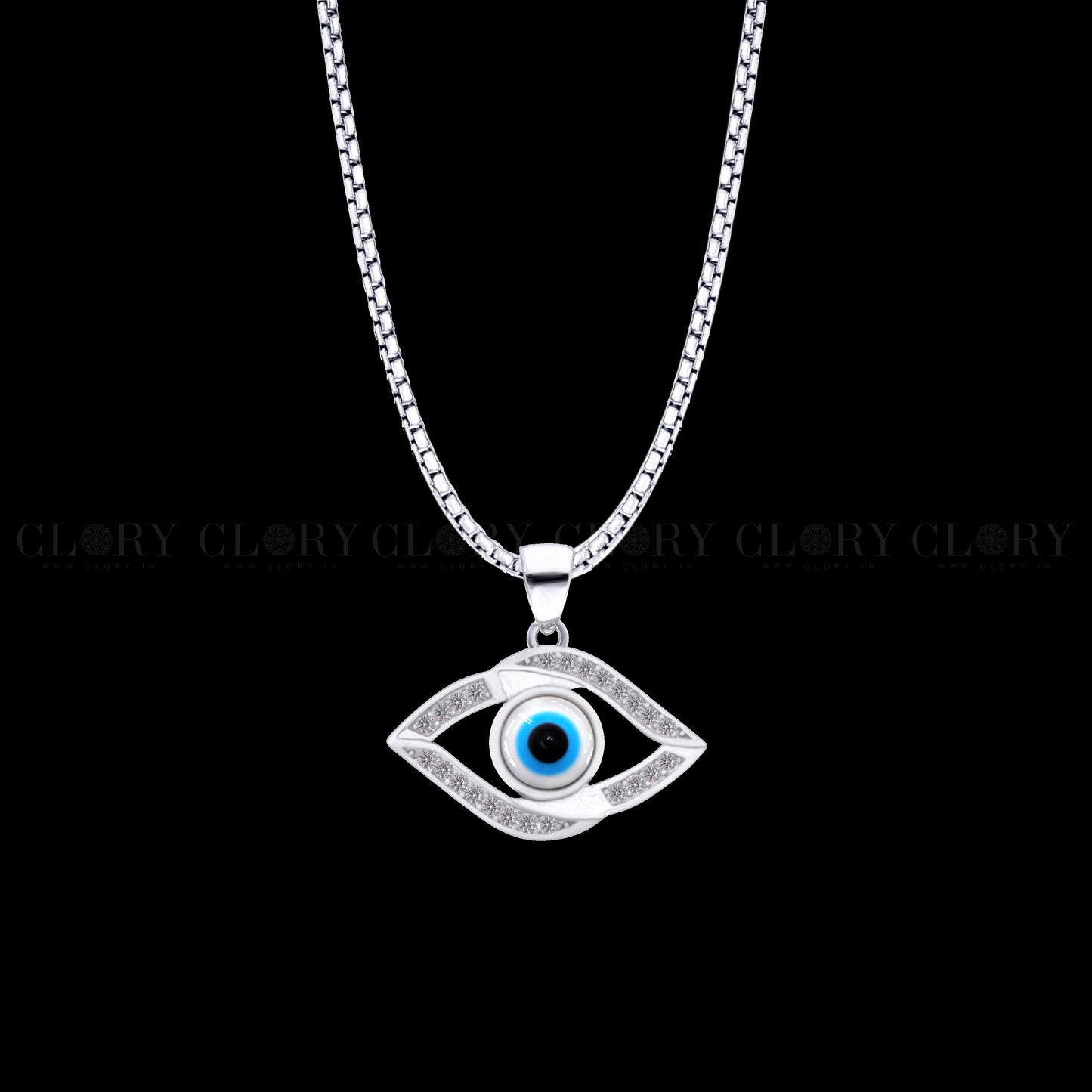 Evil eyes pendant with CZ stone