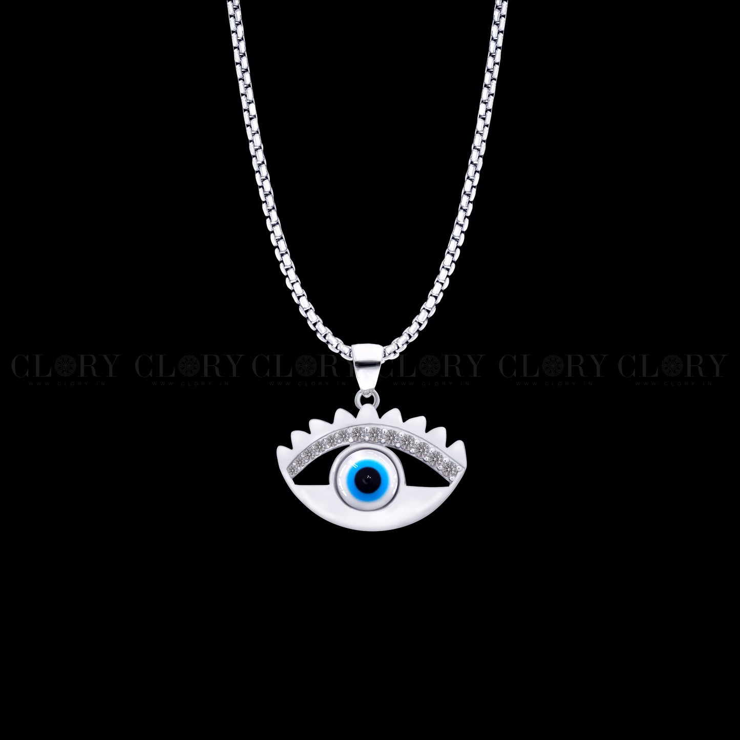 Evil eyes pendant with CZ stone