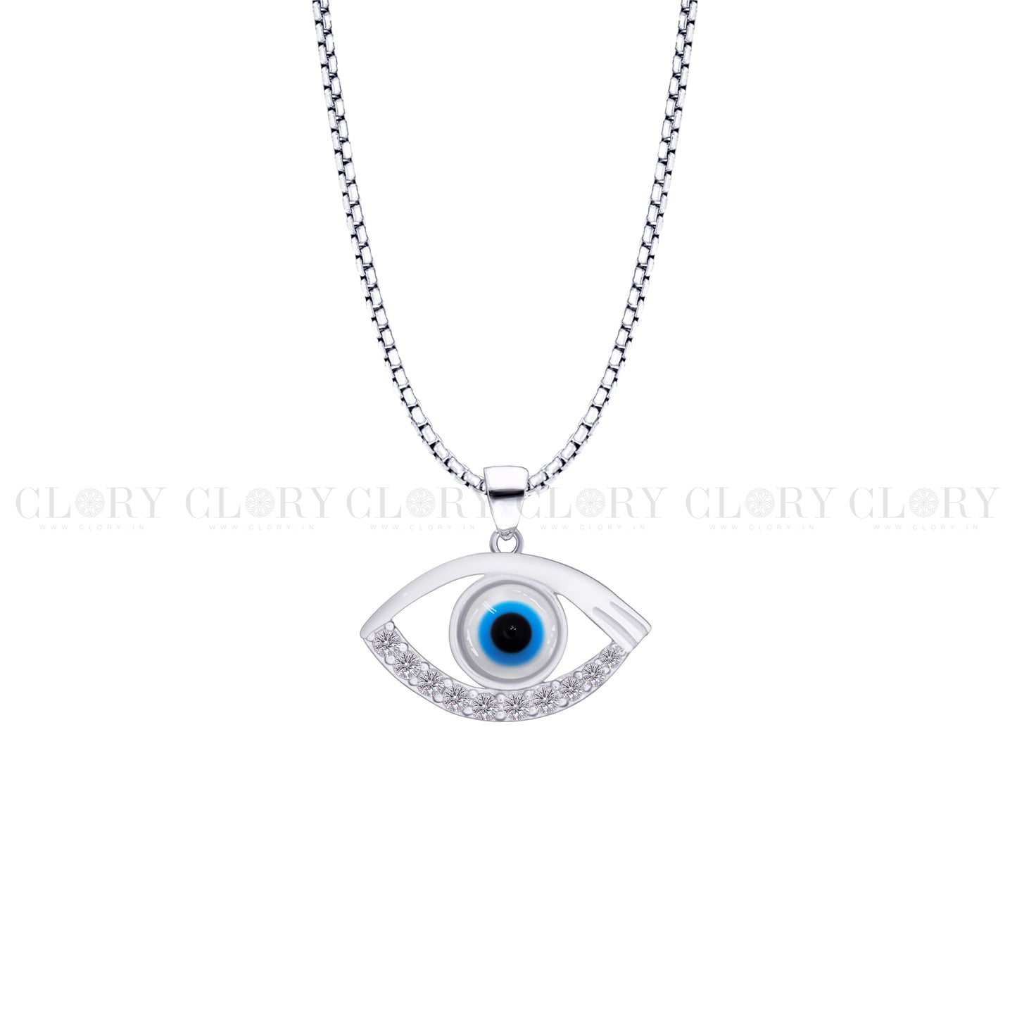 Evil eyes pendant with CZ stone