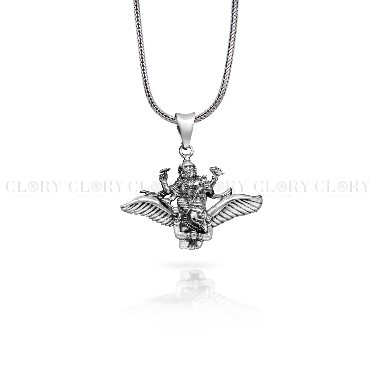 Hindu idol Lord Vishnu with Garuda pendant