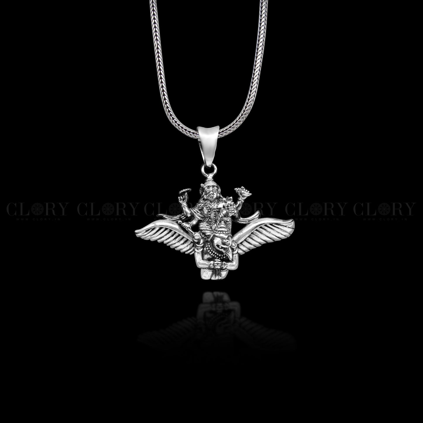 Hindu idol Lord Vishnu with Garuda pendant