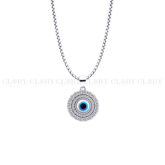 Evil eyes pendant with CZ stone