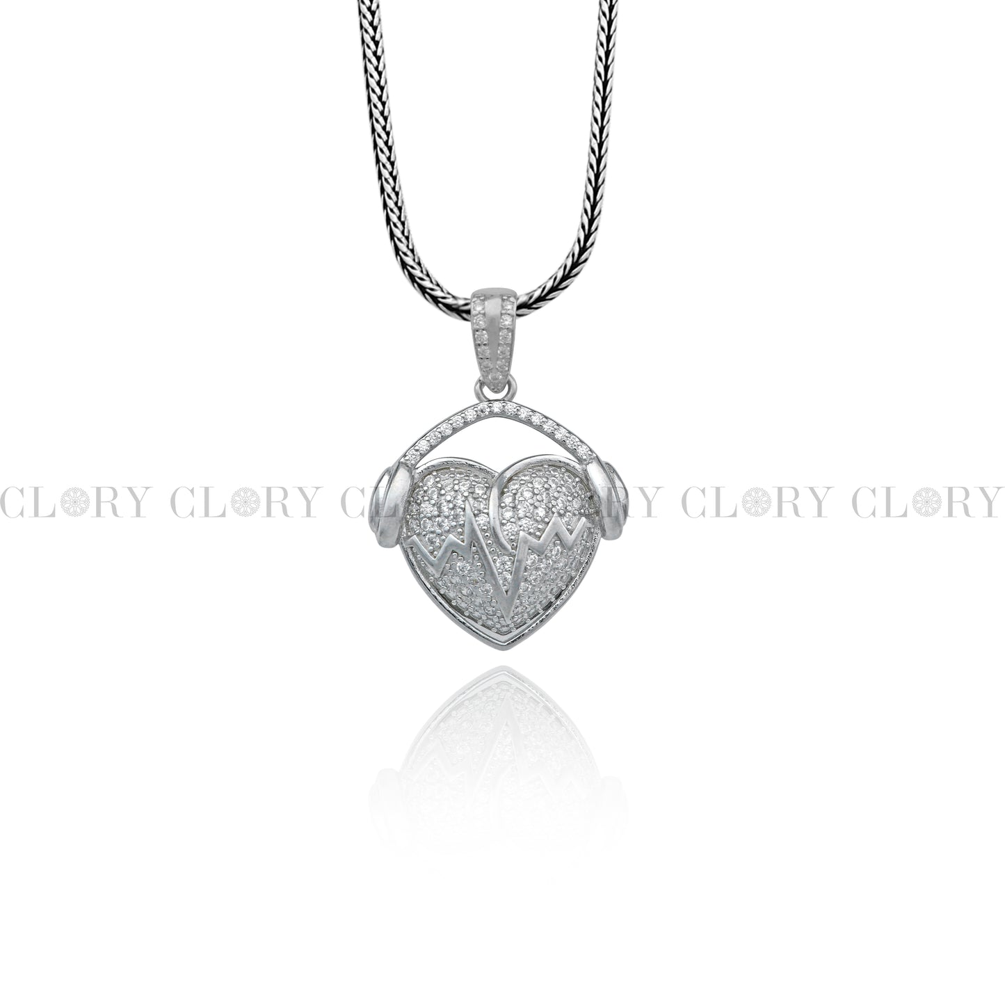 Heart design rose gold polished pendant