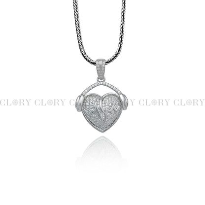 Heart design rose gold polished pendant