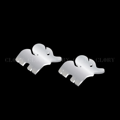 Elephant design stud earring