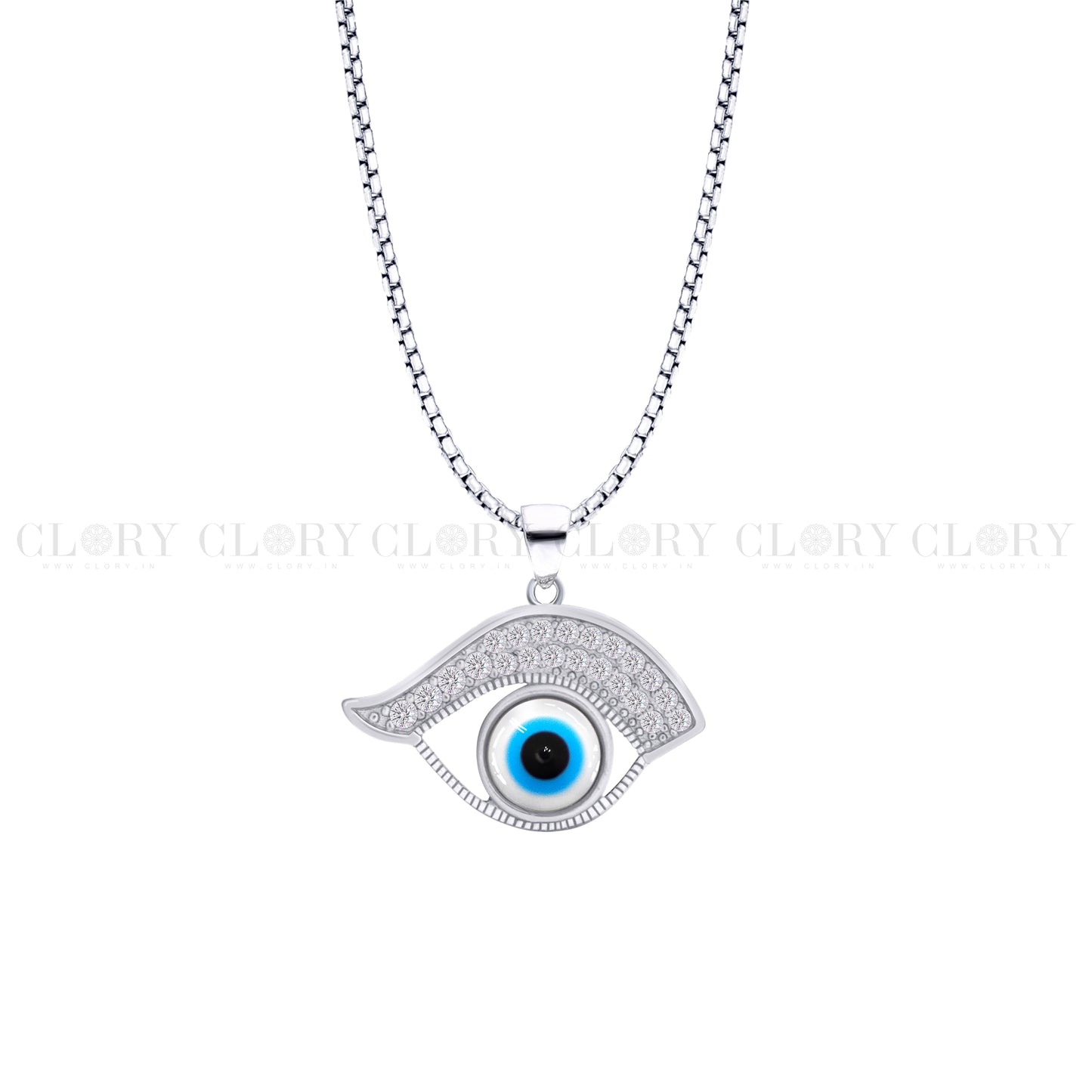 Evil eyes pendant with CZ stone