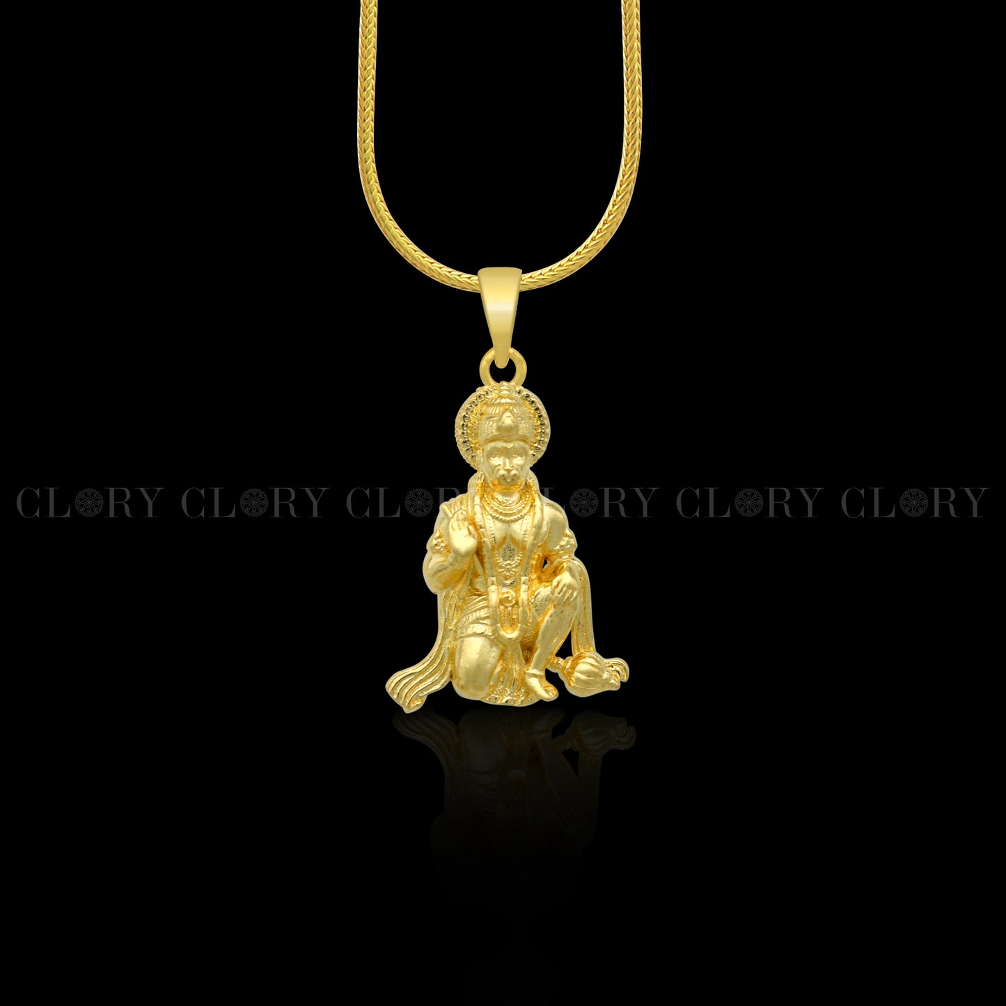 Lord Hanuman divine gold polished pendant csp899