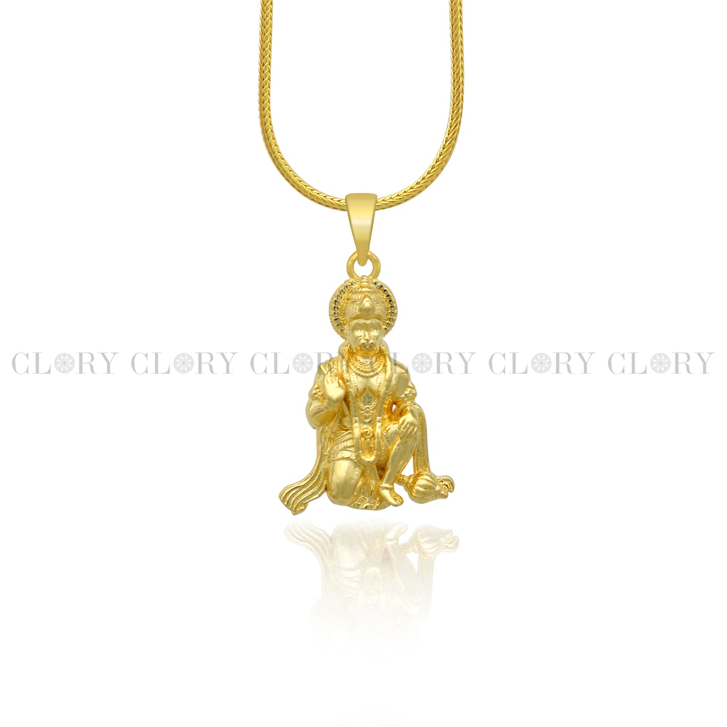 Lord Hanuman divine gold polished pendant csp899