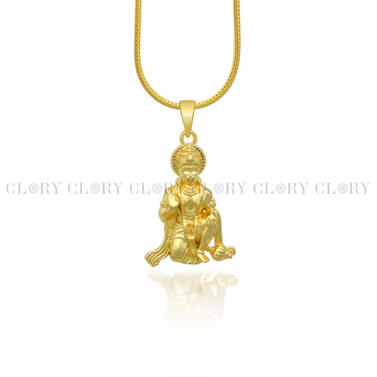 Lord Hanuman divine gold polished pendant csp899