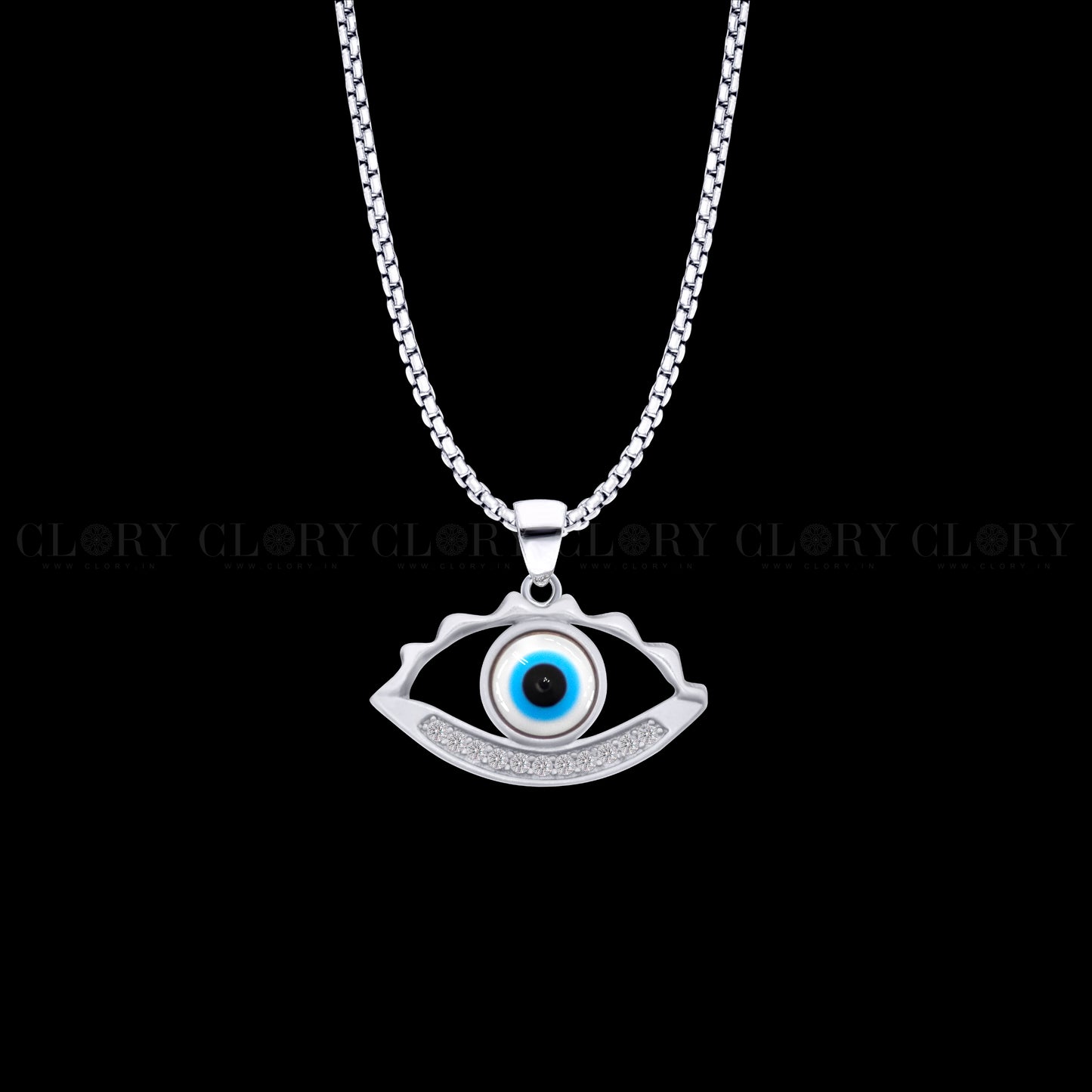 Evil eyes pendant with CZ stone