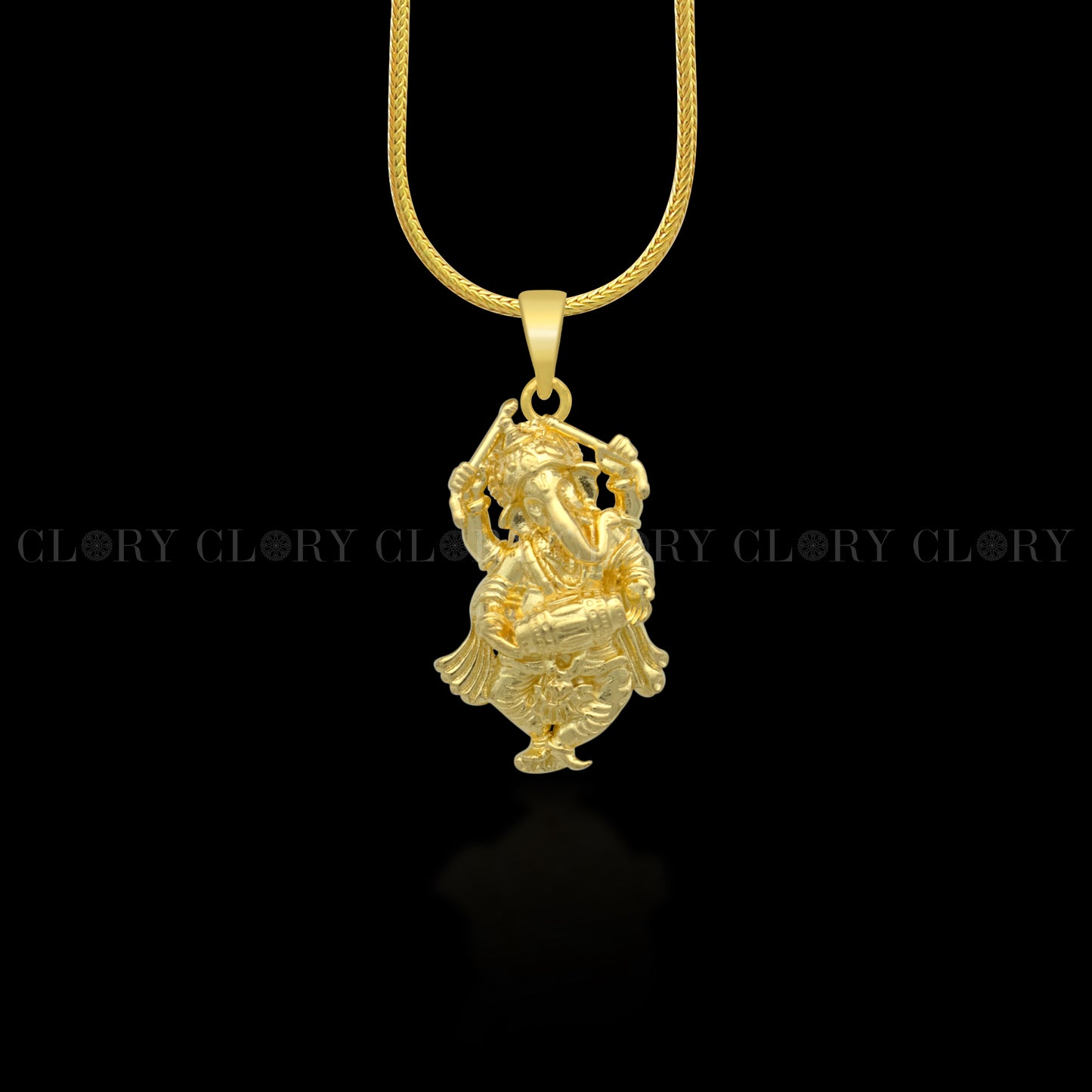 Lord Ganesha divine gold polished pendant csp903