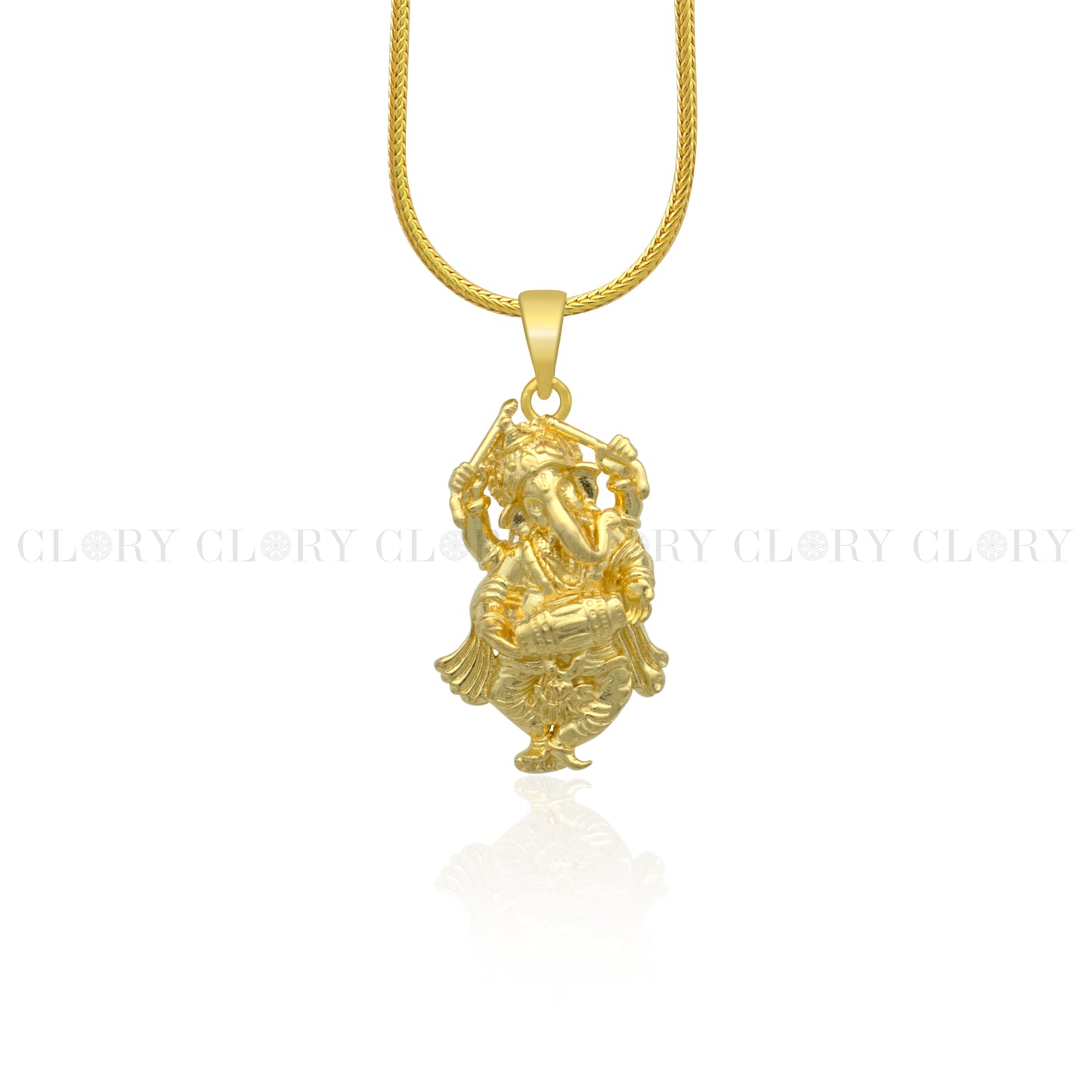 Lord Ganesha divine gold polished pendant csp903