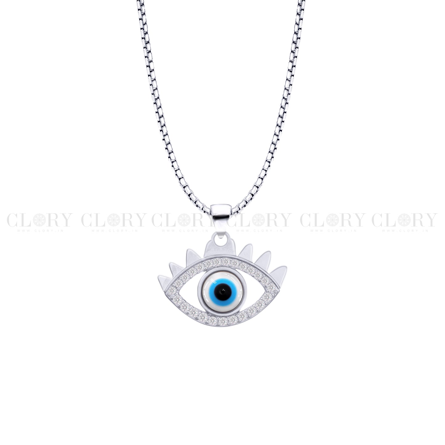 Evil eyes pendant with CZ stone