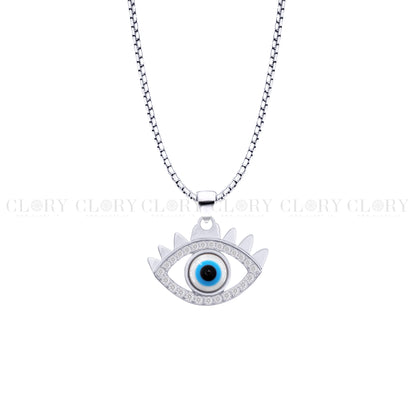 Evil eyes pendant with CZ stone