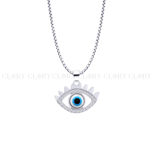 Evil eyes pendant with CZ stone