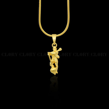 Lord Hanuman ji divine gold polished pendant csp898