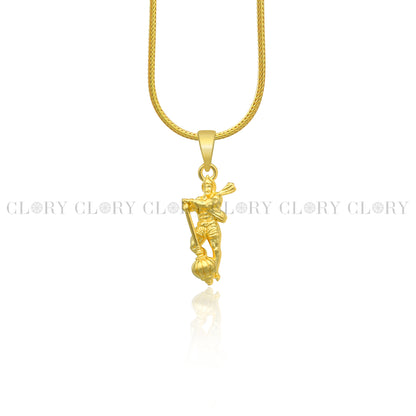 Lord Hanuman ji divine gold polished pendant csp898