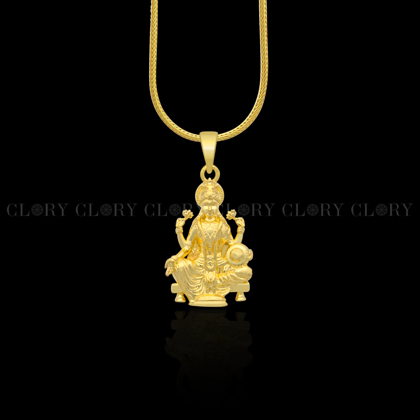 Lord Maha Laxmi ji divine gold polished pendant csp902