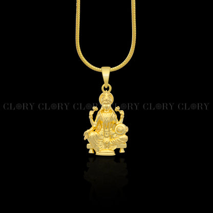 Lord Maha Laxmi ji divine gold polished pendant csp902