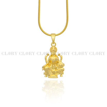 Lord Maha Laxmi ji divine gold polished pendant csp902