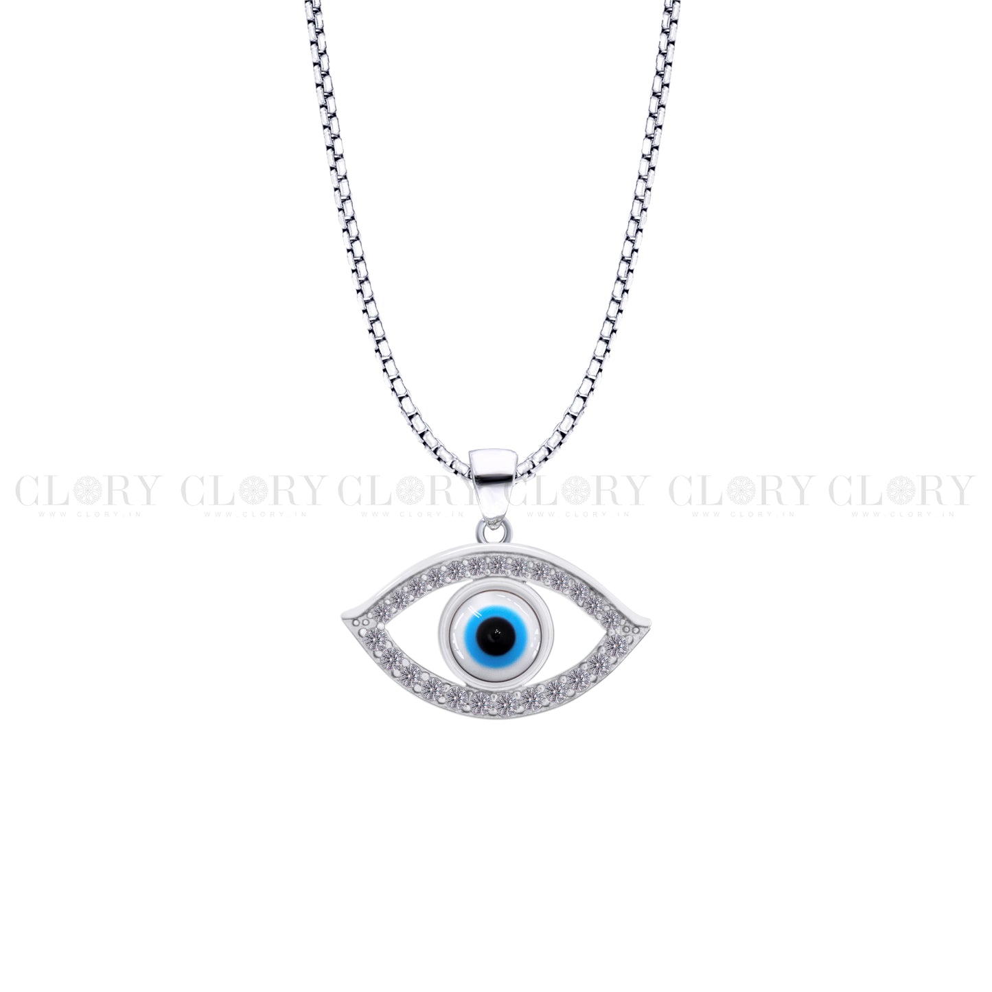 Evil eyes pendant with CZ stone