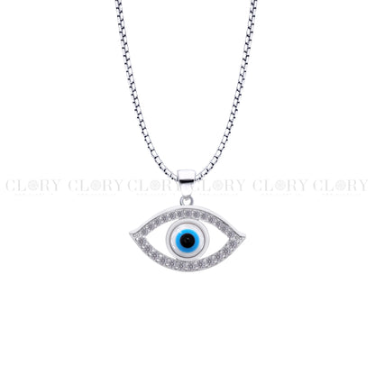 Evil eyes pendant with CZ stone