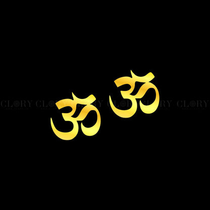 Aum shiva mantra stud earring
