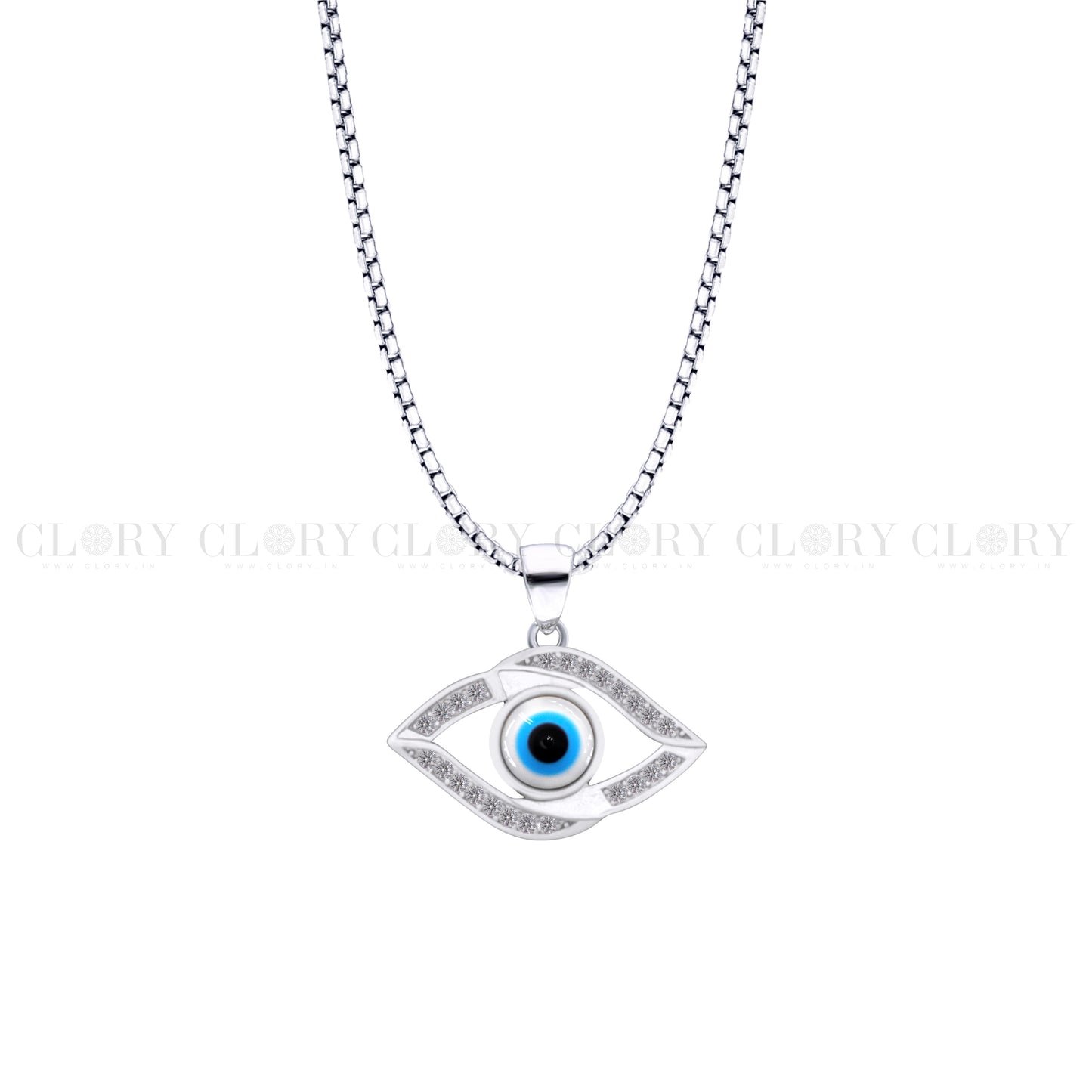 Evil eyes pendant with CZ stone