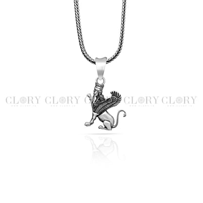Persian winged sphinex pendant