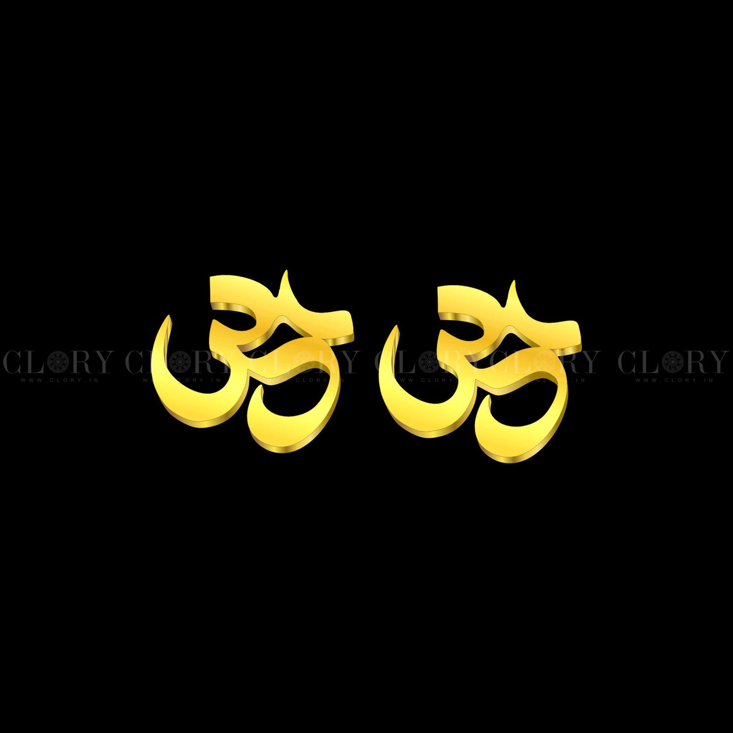 Aum shiva mantra stud earring
